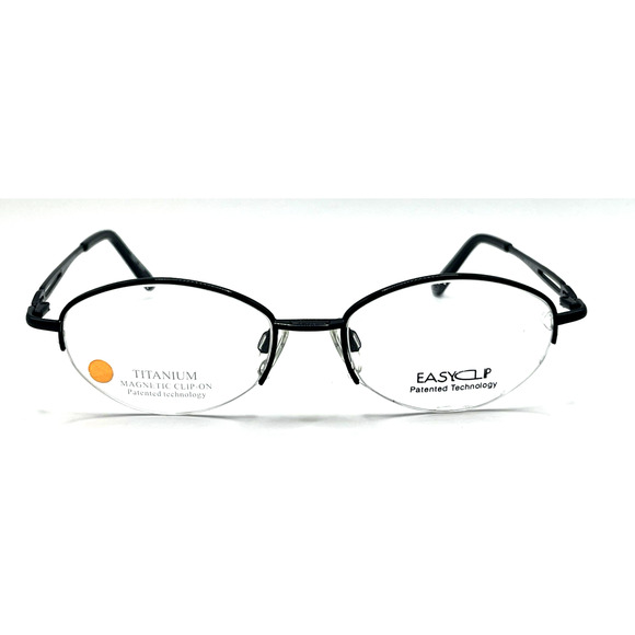 EASYCLIP OC1008 BLACK EYEGLASSES SUNGLASSES FRAMES 50-17-135